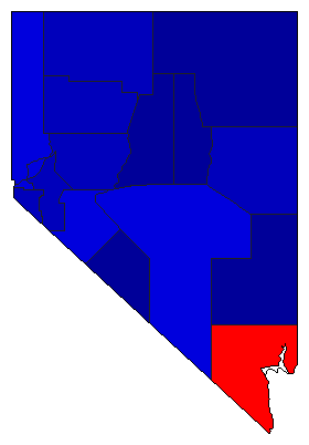 2012 Nevada County Map of General Election Results for Senator