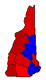 2012 New Hampshire County Map of General Election Results for President
