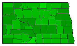 2012 North Dakota County Map of General Election Results for Referendum