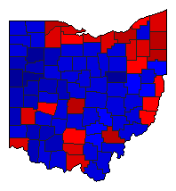 2012 Ohio County Map of General Election Results for Senator