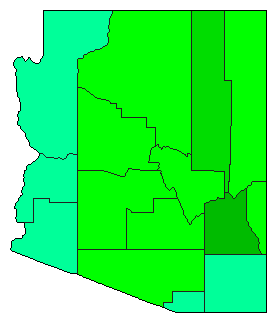 2012 Arizona County Map of Republican Primary Election Results for President
