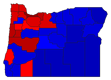 2012 Oregon County Map of General Election Results for Attorney General