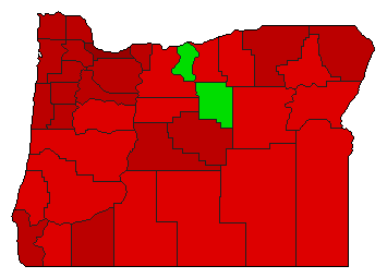 2012 Oregon County Map of Democratic Primary Election Results for Attorney General