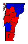 2012 Vermont County Map of General Election Results for State Auditor
