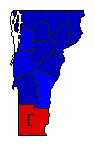 2012 Vermont County Map of General Election Results for Lt. Governor