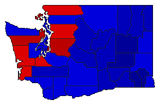 2012 Washington County Map of General Election Results for Governor