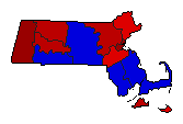 2013 Massachusetts County Map of Special Election Results for Senator