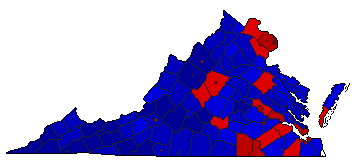 2013 Virginia County Map of General Election Results for Attorney General