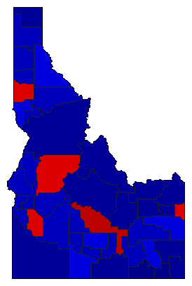 2014 Idaho County Map of General Election Results for Secretary of State