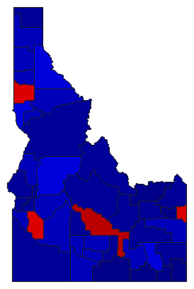 2014 Idaho County Map of General Election Results for State Treasurer