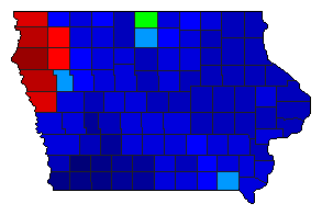 2014 Iowa County Map of Republican Primary Election Results for Senator