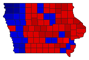 2014 Iowa County Map of General Election Results for Attorney General