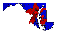 2014 Maryland County Map of General Election Results for Comptroller General