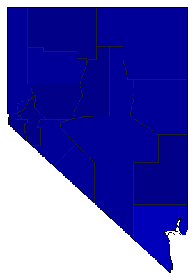 2014 Nevada County Map of General Election Results for Governor