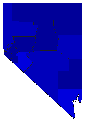 2014 Nevada County Map of General Election Results for Lt. Governor