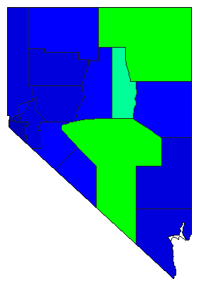 2014 Nevada County Map of Republican Primary Election Results for Lt. Governor