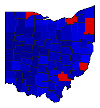 2014 Ohio County Map of General Election Results for State Auditor