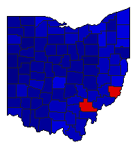 2014 Ohio County Map of General Election Results for Governor