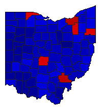 2014 Ohio County Map of General Election Results for State Treasurer