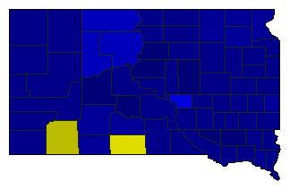 2014 South Dakota County Map of General Election Results for Attorney General
