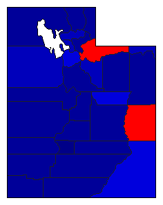 2014 Utah County Map of General Election Results for Attorney General