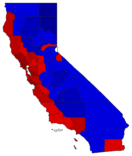 2014 California County Map of General Election Results for Attorney General