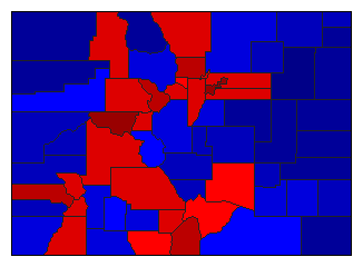 2014 Colorado County Map of General Election Results for Governor