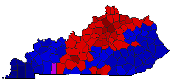 2015 Kentucky County Map of Republican Primary Election Results for Agriculture Commissioner