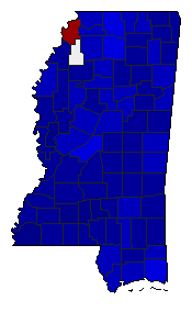 2015 Mississippi County Map of Republican Primary Election Results for State Auditor