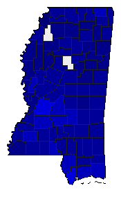 2015 Mississippi County Map of Republican Primary Election Results for Insurance Commissioner