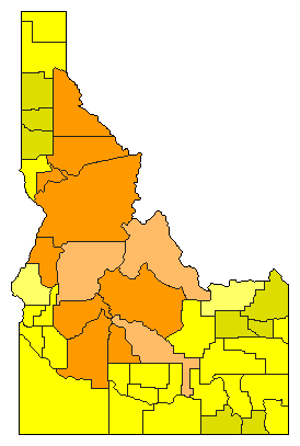 2016 Idaho County Map of Republican Primary Election Results for President
