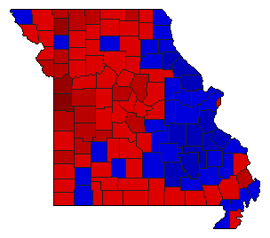2016 Missouri County Map of Democratic Primary Election Results for Attorney General