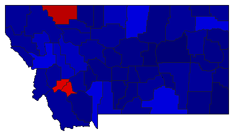 2016 Montana County Map of General Election Results for Attorney General