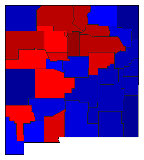 2016 New Mexico County Map of General Election Results for President