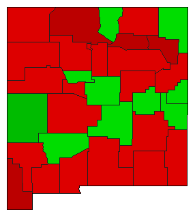 2016 New Mexico County Map of Democratic Primary Election Results for President