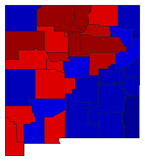 2016 New Mexico County Map of General Election Results for Secretary of State