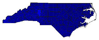 2016 North Carolina County Map of Republican Primary Election Results for Governor