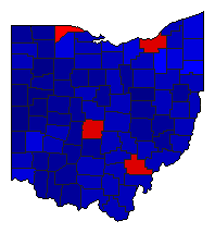 2016 Ohio County Map of General Election Results for Senator
