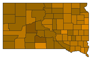 2016 South Dakota County Map of Republican Primary Election Results for President