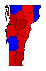 2016 Vermont County Map of General Election Results for State Auditor