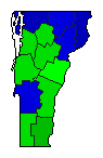 2016 Vermont County Map of General Election Results for Lt. Governor