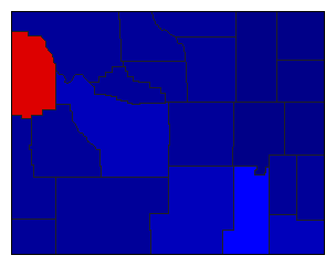 2016 Wyoming County Map of General Election Results for President