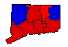 2016 Connecticut County Map of General Election Results for President