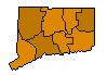 2016 Connecticut County Map of Republican Primary Election Results for President