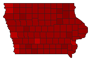 2018 Iowa County Map of General Election Results for Attorney General
