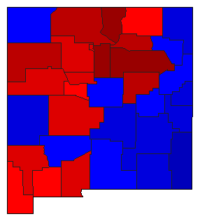2018 New Mexico County Map of General Election Results for Senator