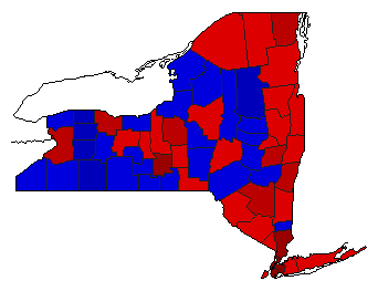 2018 New York County Map of General Election Results for Senator