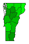 2018 Vermont County Map of General Election Results for Senator