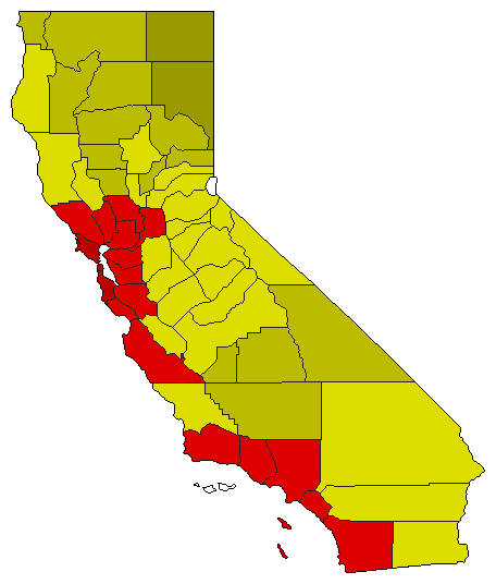 2018 California County Map of General Election Results for Senator