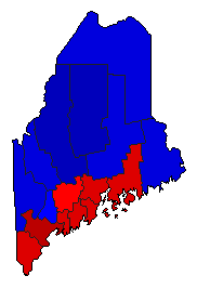 2020 Maine County Map of General Election Results for President